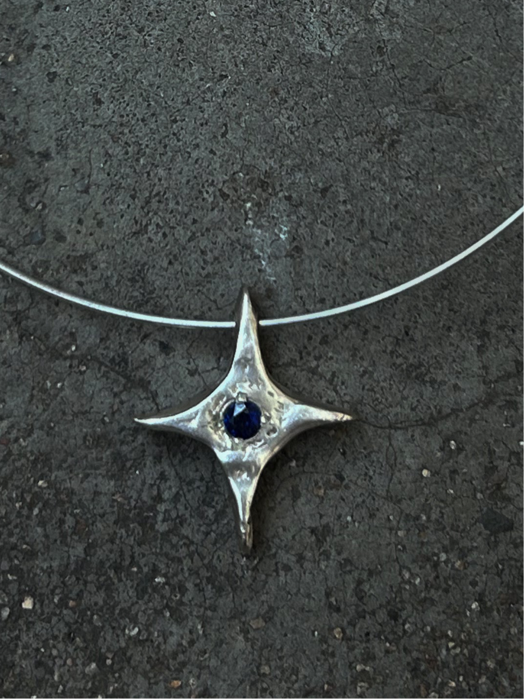 Blue Bling Choker